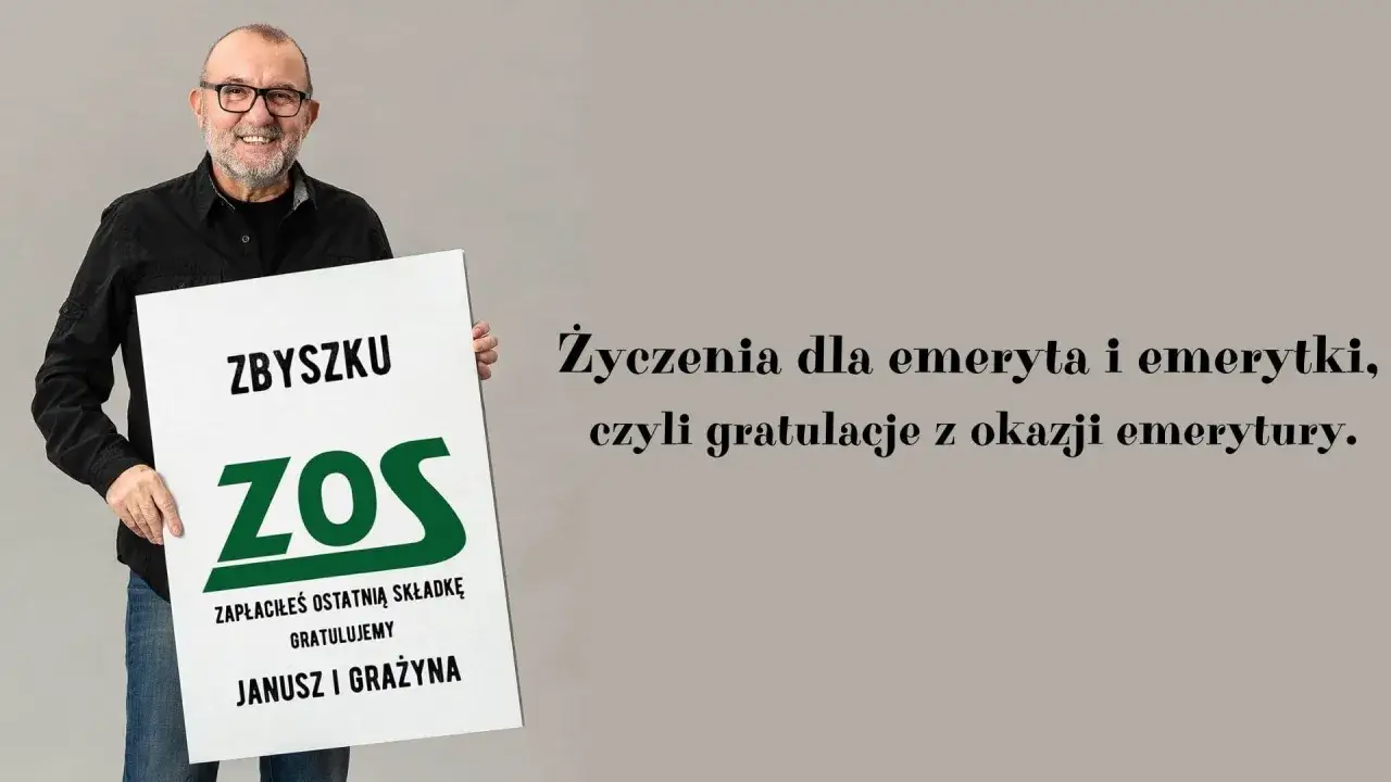 Zbyszek z ZUS-u z tablicą